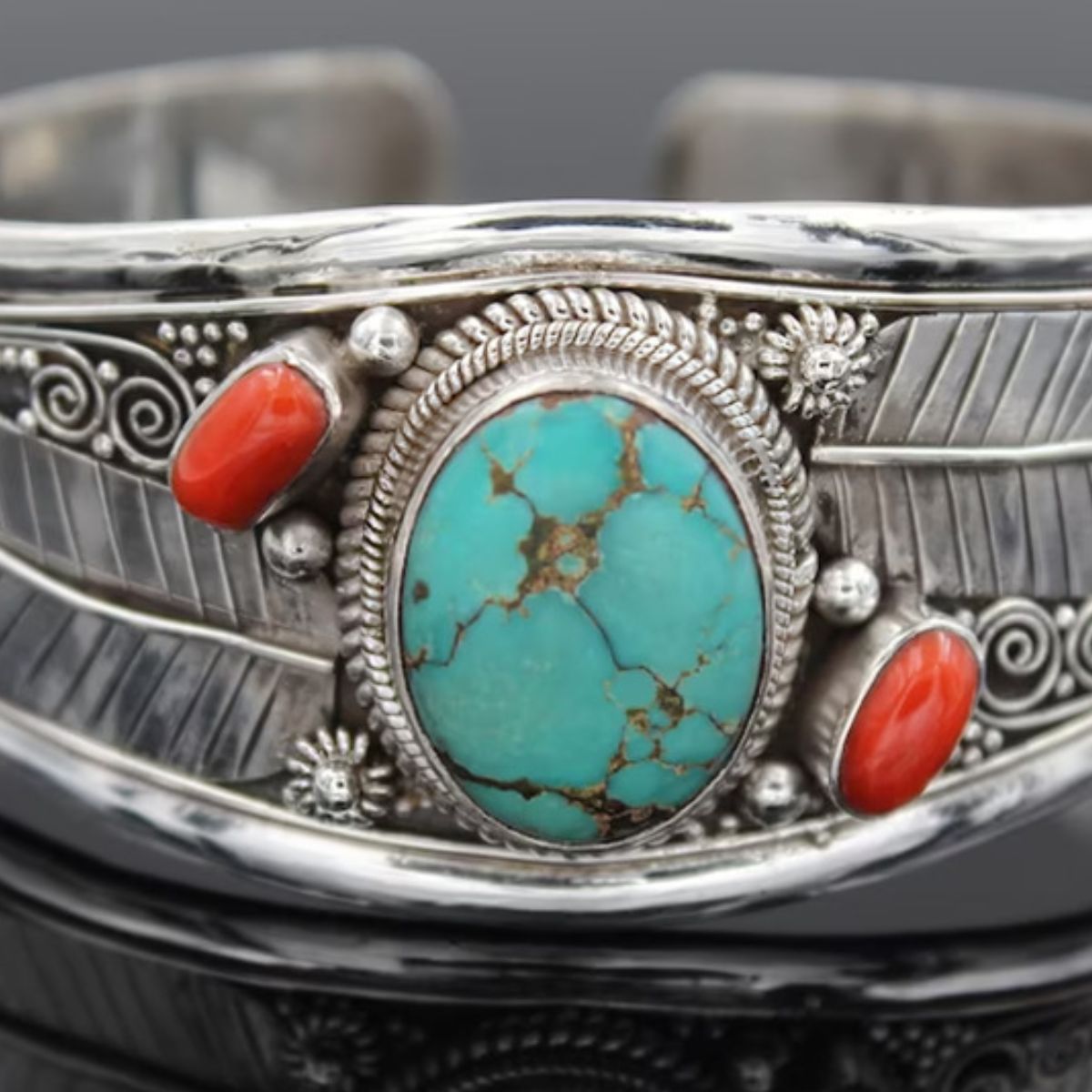 Turquoise Open Bracelet - -