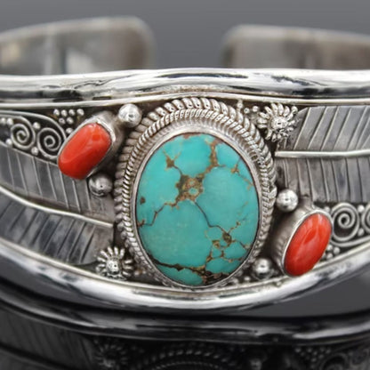 Turquoise Open Bracelet - -