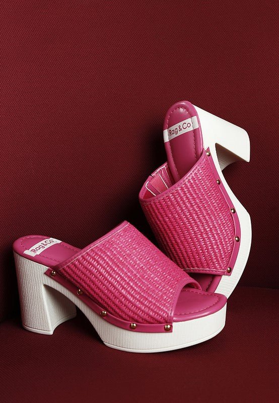 Marengo Raffia Wooden Clogs – | Shannon’s Chique Boutique