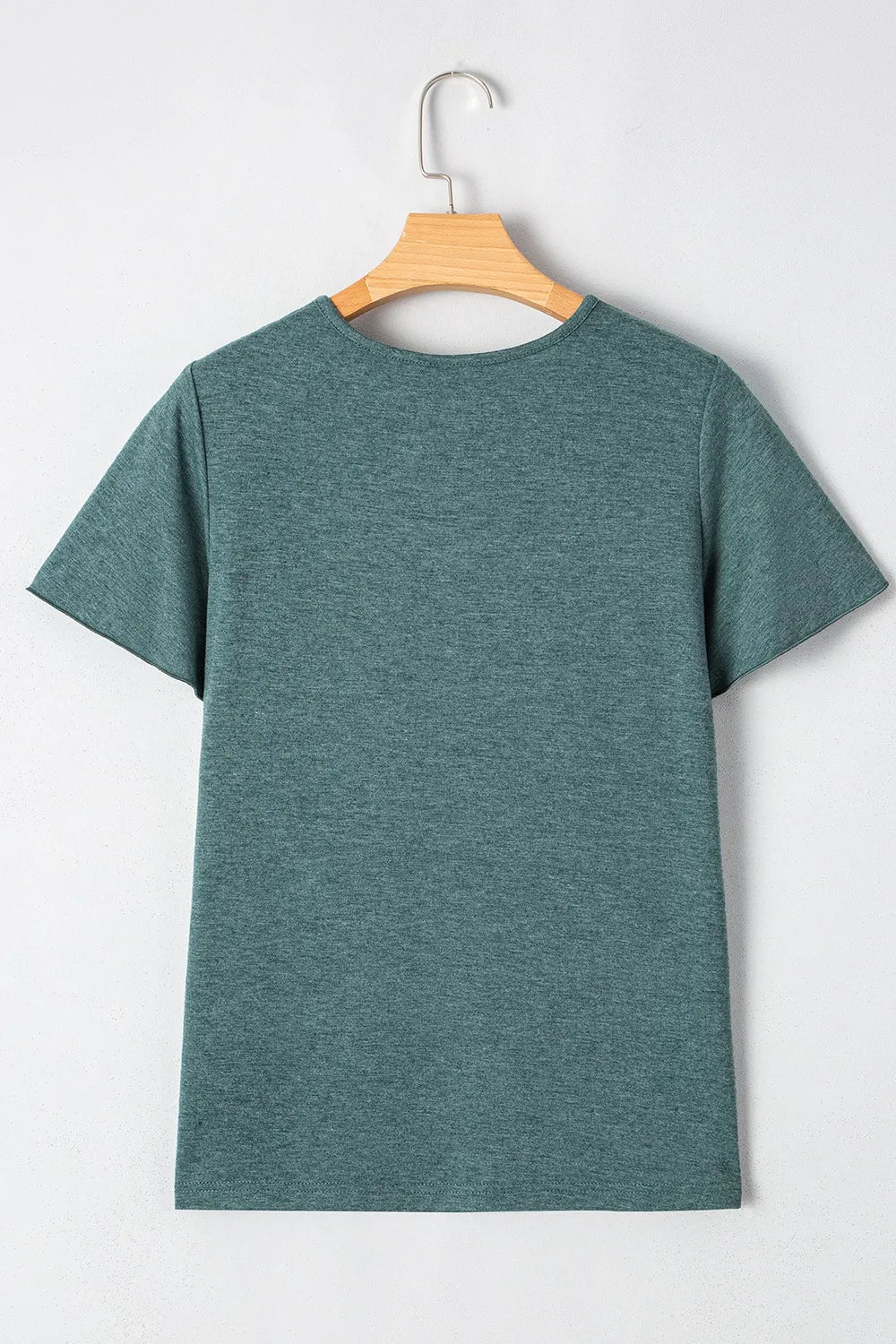 V-Neck Short Sleeve T-Shirt - -