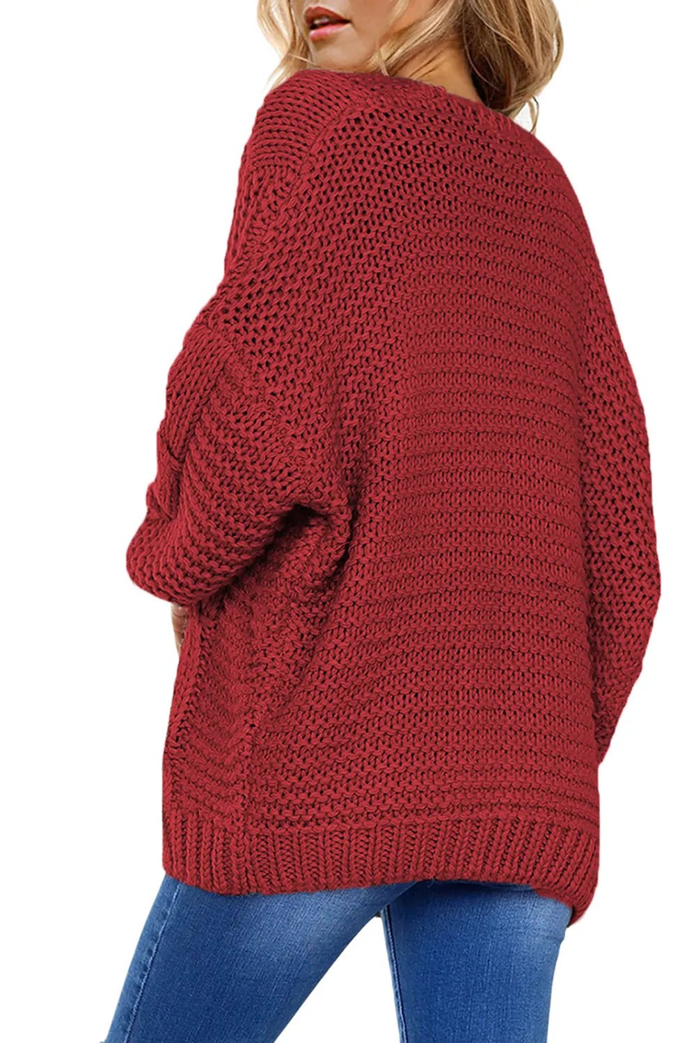Cable - Knit Open Front Cardigan - Cozy Knitwear – | Shannon’s Chique Boutique